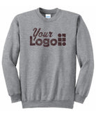 Port & Company Ultimate Crewneck Custom Sweatshirt, color: Athletic Heather