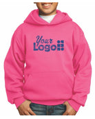 Port & Company Ultimate Custom Hoodie, color: Neon Pink