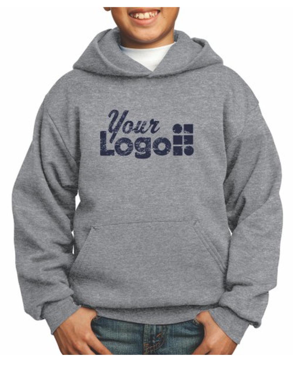 Port & Company Ultimate Custom Hoodie, color: Athletic Heather