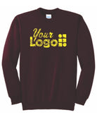 Port & Company Ultimate Crewneck Custom Sweatshirt, color: Maroon