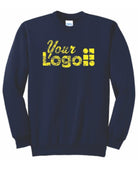 Port & Company Ultimate Crewneck Custom Sweatshirt, color: Navy