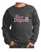 Port & Company Ultimate Crewneck Custom Sweatshirt, color: Dark Heather Grey