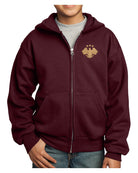 Port & Company Ultimate Full-Zip Syria's New Eagle Hoodie, color: Maroon