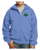 Port & Company Ultimate Full-Zip Syria's New Eagle Hoodie, color: Carolina Blue