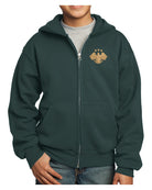 Port & Company Ultimate Full-Zip Syria's New Eagle Hoodie, color: Dark Green