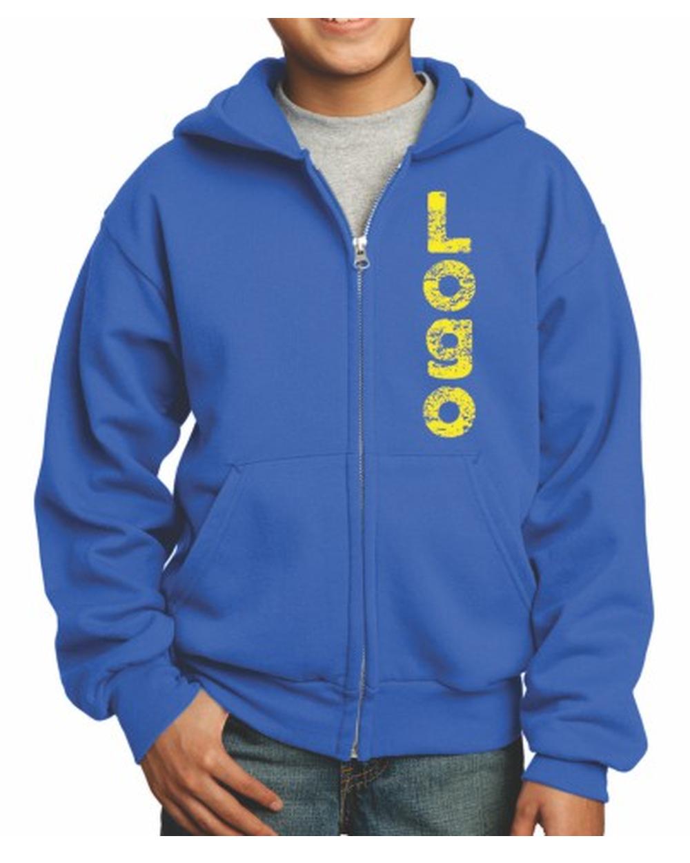 Port & Company Ultimate Full-Zip Custom Hoodie, color: Royal