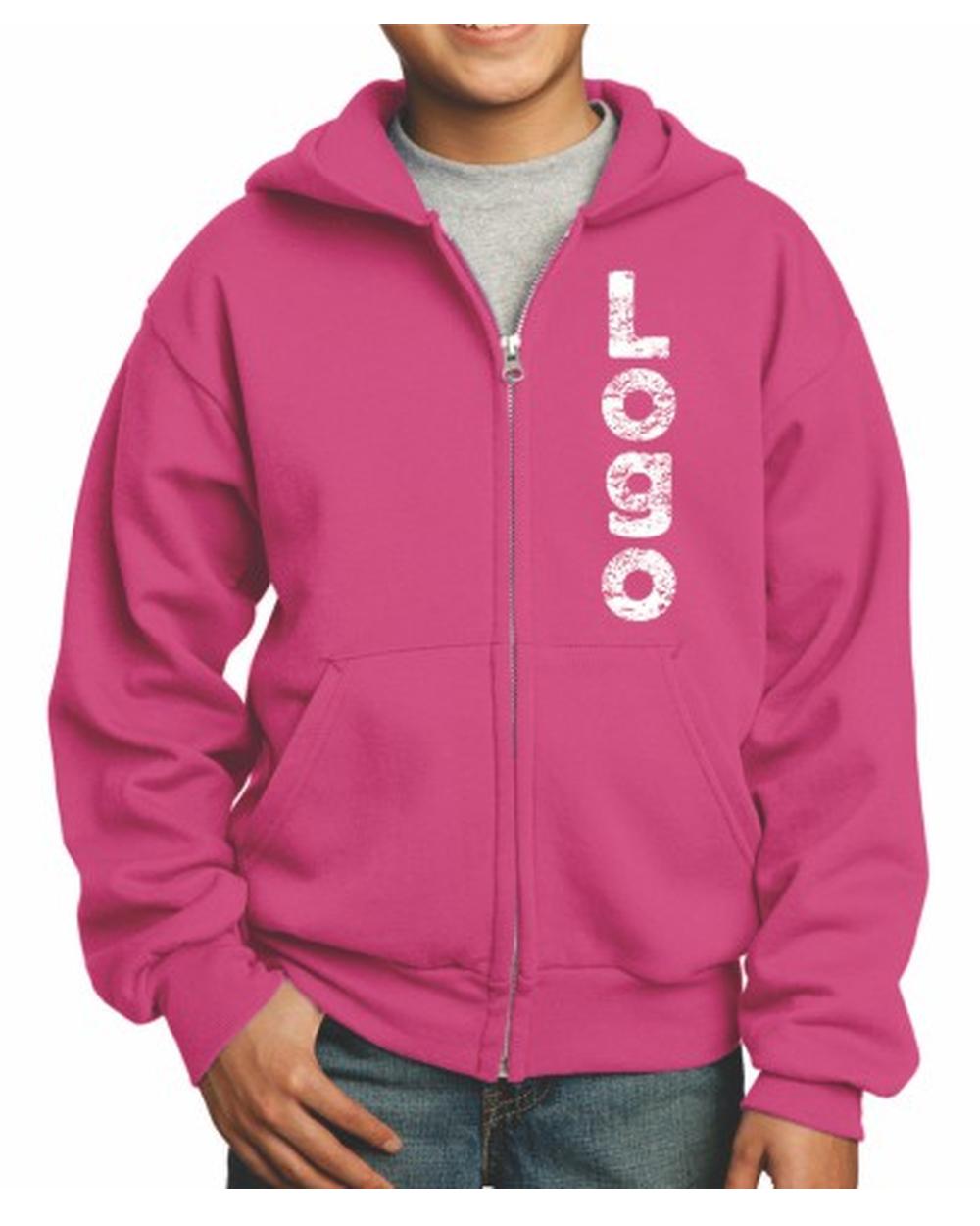 Port & Company Ultimate Full-Zip Custom Hoodie, color: Sangria