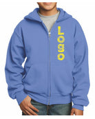 Port & Company Ultimate Full-Zip Custom Hoodie, color: Carolina Blue