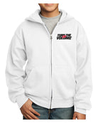 Port & Company Ultimate Full-Zip Turn The Volume Up Hoodie, color: White