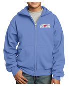 Port & Company Ultimate Full-Zip Turn The Volume Up Hoodie, color: Carolina Blue