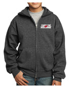 Port & Company Ultimate Full-Zip Turn The Volume Up Hoodie, color: Dark Heather Grey