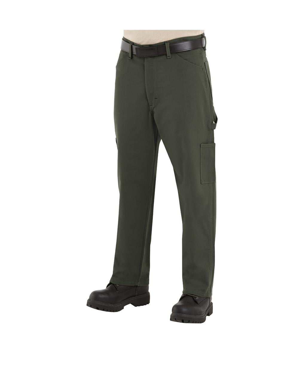 Bulwark Dungaree Excel ComfortTouch Flame Resistant Pant, color: Olive Duck