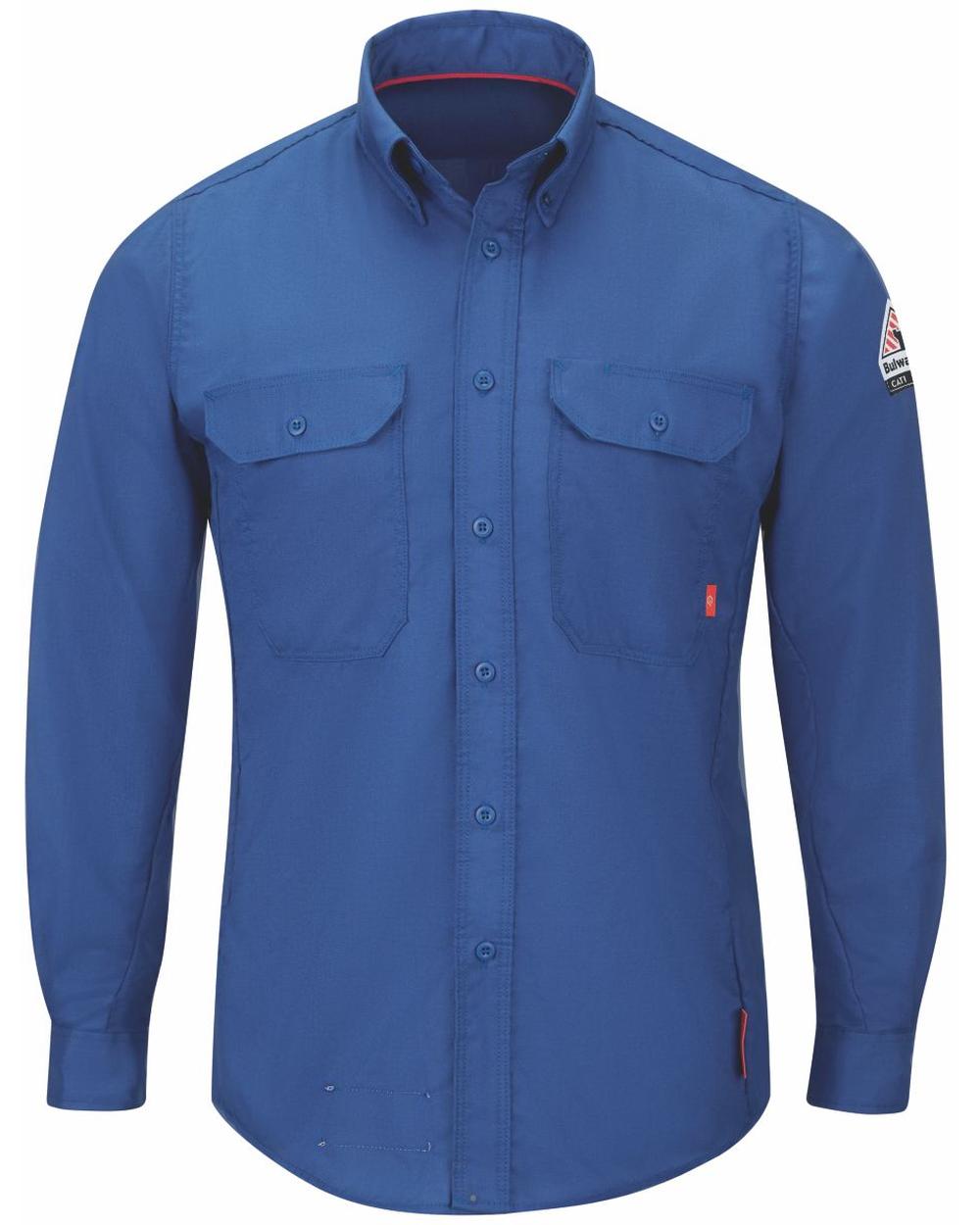 Bulwark L/S IQ Series Nomex Midweight Comfort Flame Resistant Shirt, color: Royal Blue