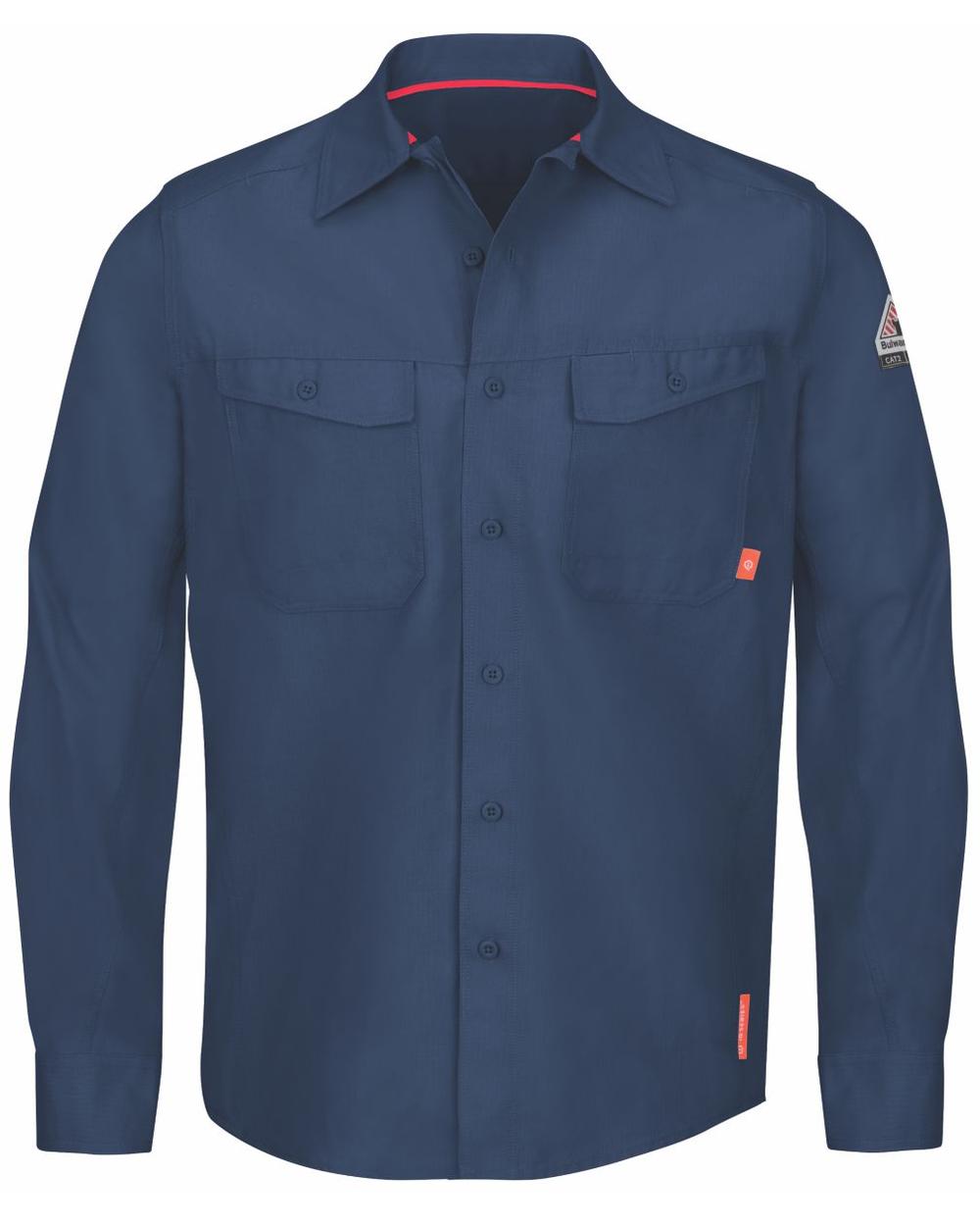 Bulwark L/S IQ Series Endurance Collection Flame Resistant Shirt, color: Navy
