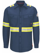 Bulwark L/S IQ Series Endurance Enhanced Visibility Flame Resistant Shirt, color: Navy