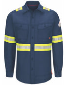 Bulwark L/S IQ Series Endurance Enhanced Visibility Flame Resistant Shirt, color: Navy