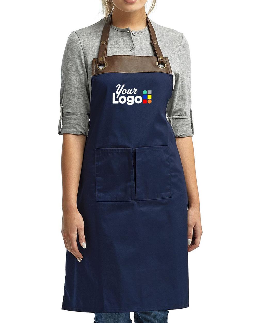 Reprime Artisan-Collection Espresso Custom Apron, color: Navy/Brown