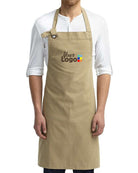 Artisan Collection by Reprime Calibre Heavy Cotton Canvas Custom Bib Apron, color: Khaki