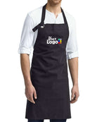 Artisan Collection by Reprime Calibre Heavy Cotton Canvas Custom Bib Apron, color: Black
