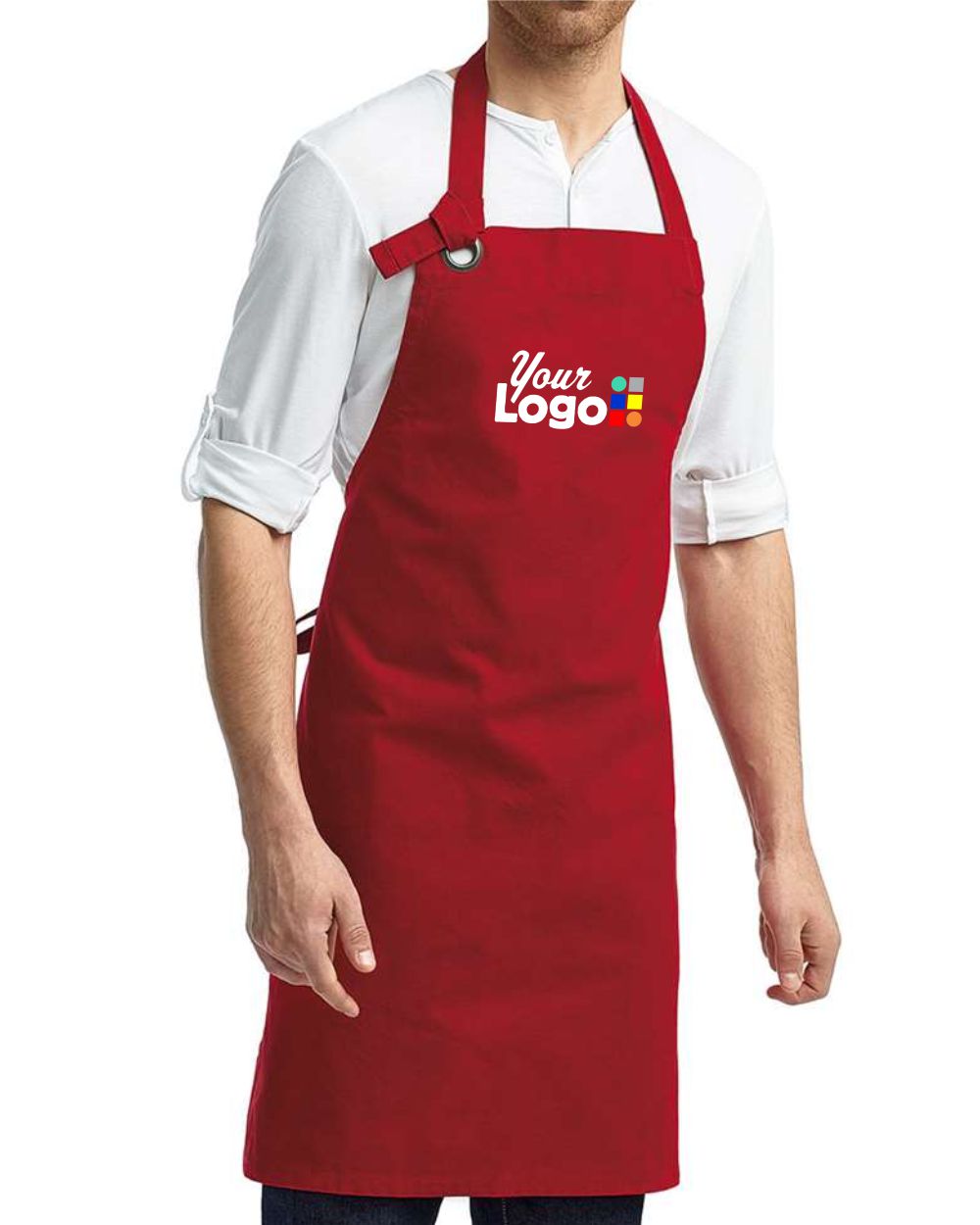 Artisan Collection by Reprime Calibre Heavy Cotton Canvas Custom Bib Apron, color: Red