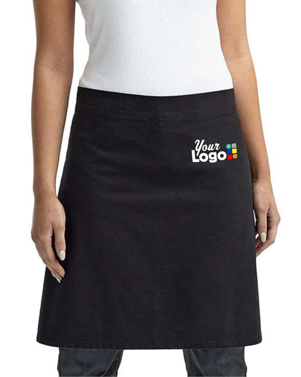 Artisan Collection by Reprime Calibre Heavy Cotton Canvas Waist Apron, color: Black