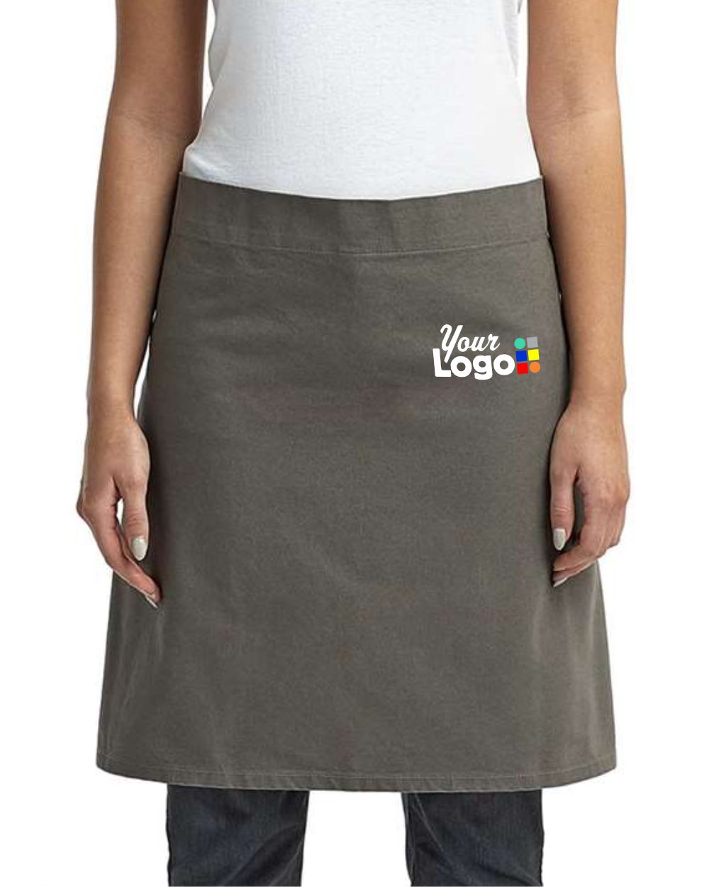 Artisan Collection by Reprime Calibre Heavy Cotton Canvas Waist Apron, color: Dark Grey