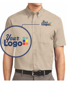 Port Authority S/S Easy Care Custom Shirt, color: Stone
