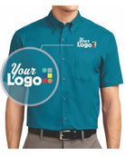 Port Authority S/S Easy Care Custom Shirt, color: Teal Green