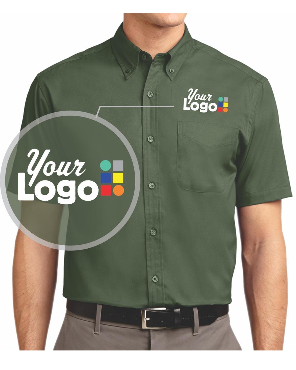 Port Authority S/S Easy Care Custom Shirt, color: Clover Green