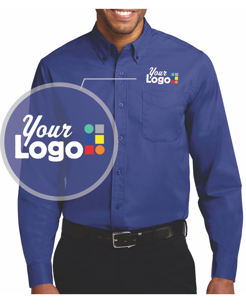 Port Authority L/S Easy Care Custom Shirt, color: Mediterranean Blue