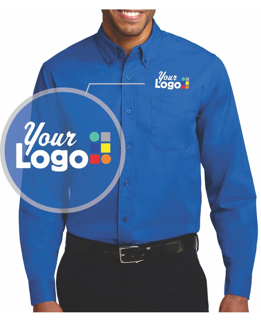 Port Authority L/S Easy Care Custom Shirt, color: Strong Blue
