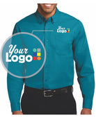 Port Authority L/S Easy Care Custom Shirt, color: Teal Green
