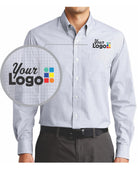 Port Authority L/S Plaid Pattern Easy Care Custom Shirt, color: White Plaid