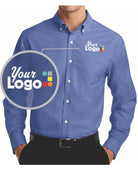 Port Authority L/S Superpro Oxford Custom Shirt, color: Navy