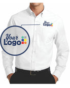 Port Authority L/S Superpro Oxford Custom Shirt, color: White