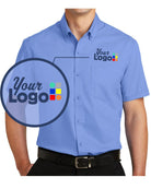Port Authority S/S SuperPro Twill Custom Shirt, color: Ultramarine Blue