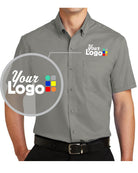 Port Authority S/S SuperPro Twill Custom Shirt, color: Monument Grey
