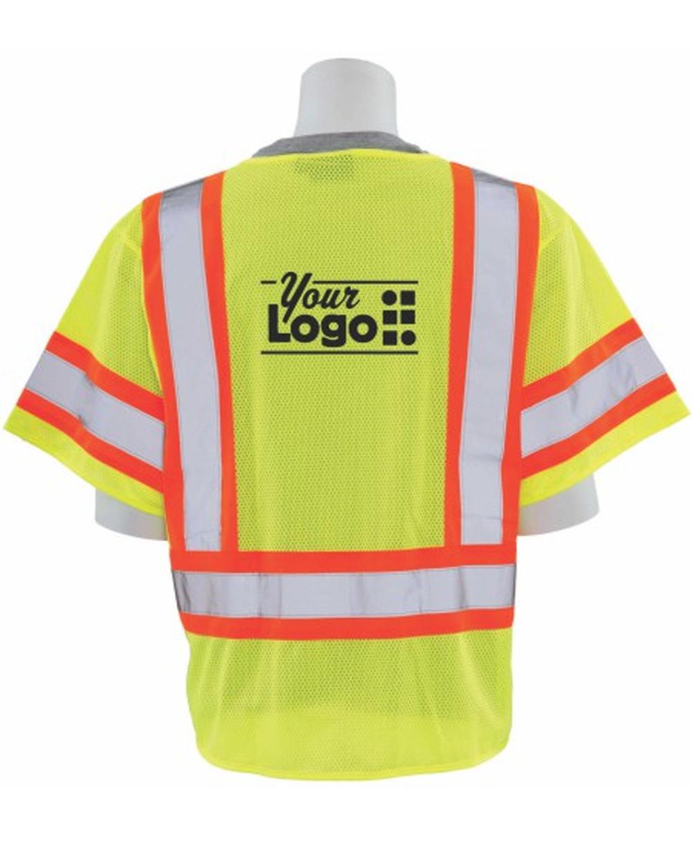 ERB Value Class-3 Hi-Visibility Custom Vest, color: Lime