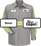 RedKap S/S Hi-Vis Cotton Custom Work Shirt, color: Grey