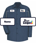 RedKap L/S Wrinkle-Resistant Cotton Custom Work Shirt, color: Navy