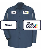 RedKap L/S Wrinkle-Resistant Cotton Custom Work Shirt, color: Navy