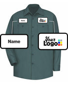 RedKap L/S Wrinkle-Resistant Cotton Custom Work Shirt, color: Spruce Green