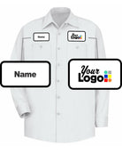 RedKap L/S Wrinkle-Resistant Cotton Custom Work Shirt, color: White