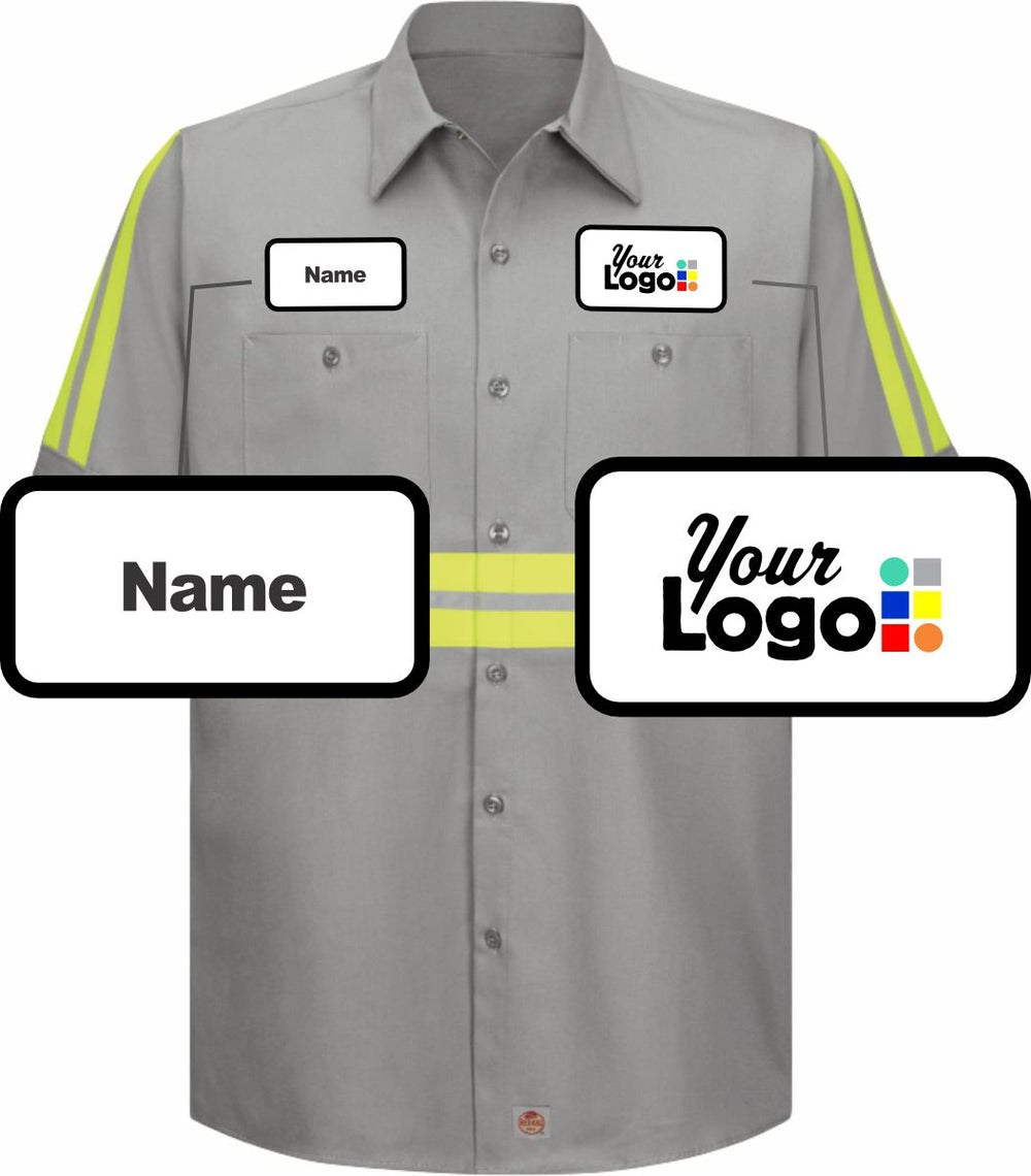 Men's S/S Hi-Vis Cotton Custom Work Shirt