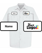 RedKap S/S Wrinkle-Resistant Cotton Custom Work Shirt, color: White