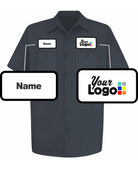 RedKap S/S Wrinkle-Resistant Cotton Custom Work Shirt, color: Dark Navy