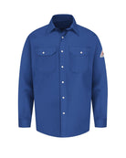 Bulwark L/S Snap Front Uniform Excel Flame Resistant Shirt, color: Royal Blue