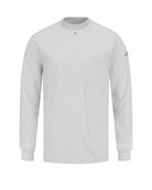 Bulwark L/S Tagless-Excel Flame Resistant T-Shirt, color: Grey