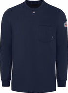 Bulwark L/S Tagless-Excel Flame Resistant T-Shirt, color: Charcoal