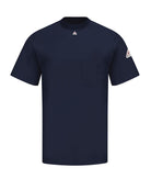 Bulwark S/S Tagless Excel Flame Resistant T-Shirt, color: Navy
